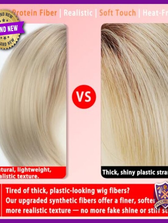 10-Inch Short Bob Wig with Bangs, Glueless Lace Front, Heat-Resistant Synthetic main image 6
